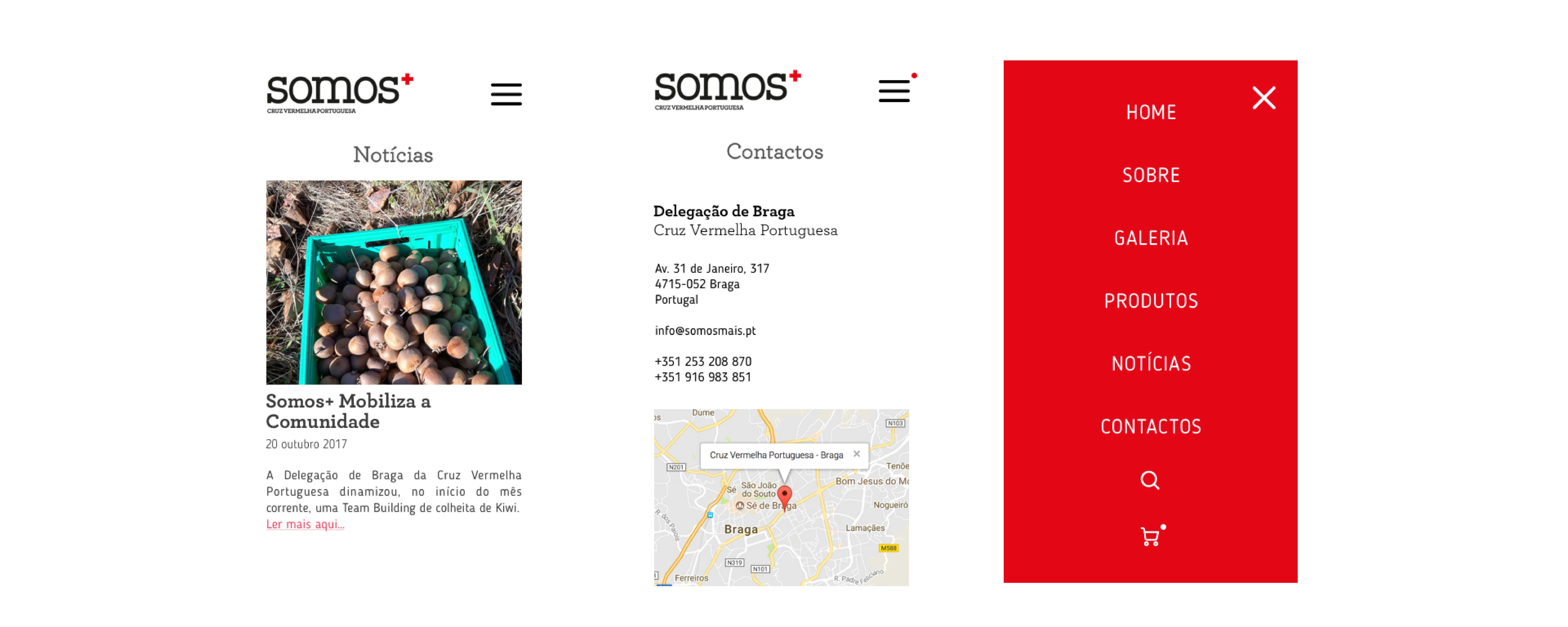 Somos+ multiple mobile screens image